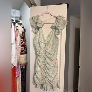 Elodie Light Blue Floral Mini Dress